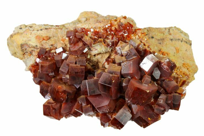 Deep Red Vanadinite Crystal Cluster - Morocco #157036